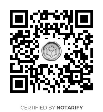 Certificato notarizzazione su blockchain